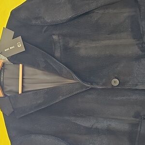 Black Corduroy Mens One Button Blazer By Mage Male Size Med
